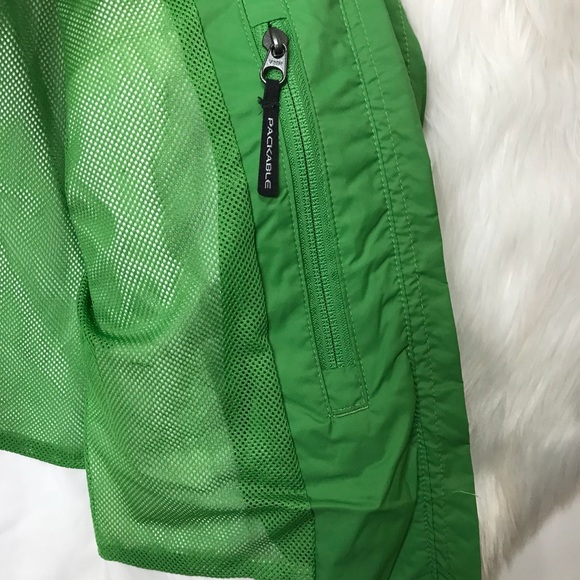 COLUMBIA | Omni-Tech Waterproof Rain Jacket Green & White Women’s Size XS - Picture 7 of 8